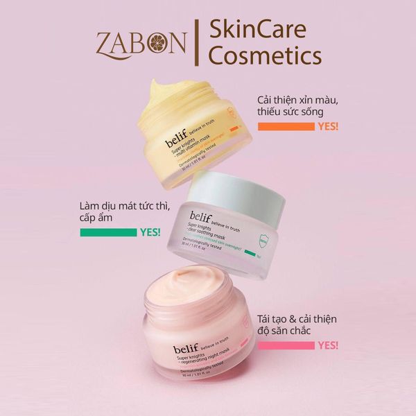 Bộ 3 mặt nạ best-seller belif Super Knights Discovery Kit Set (3x30ml)