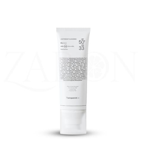 Kem chống nắng siêu mỏng nhẹ Transparent Lightweight Sunscreen SPF50+ 100ml