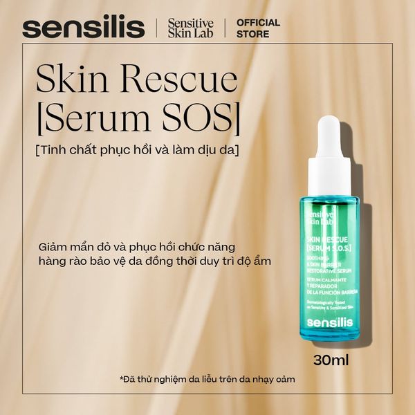 Tinh chất Sensilis Skin Rescue [Serum SOS] làm dịu, phục hồi da thương tổn 30ml