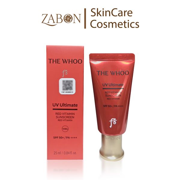 Tinh chất chống nắng chống lão hóa, chống oxy hóa làm dịu da The Whoo UV Red Vitamin Sunscreen 25ml