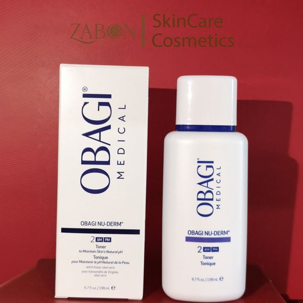 Nước hoa hồng không cồn cân bằng PH chiết xuất cây phỉ & lô hội Obagi Nu-Derm #2 198ml