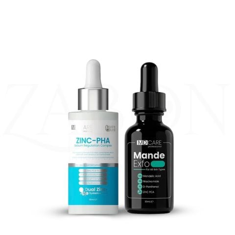 Combo Serum MD CARE ZINC PHA Sebum Regulation Complex và MD CARE Mande Exfo 30ml