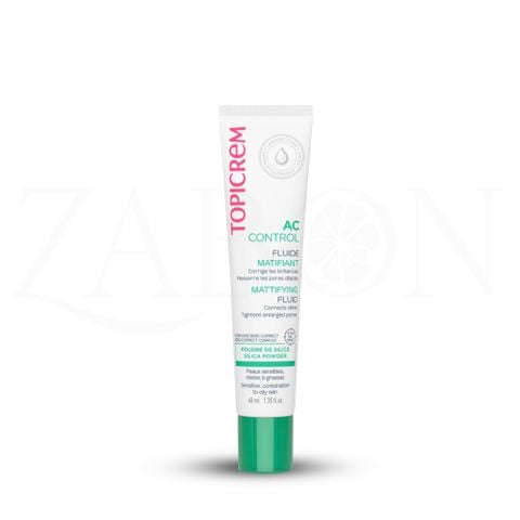 Kem dưỡng Topicrem AC CONTROL Mattifying Fluid dưỡng ẩm, kiềm dầu, giảm bóng nhờn cho da 40ml