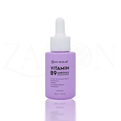 Serum AVO vitamin B9 làm dịu da hỗ trợ quá trình phục hồi và cấp ẩm cho da 30ml
