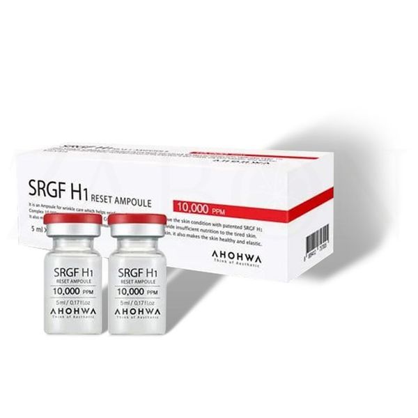 Tế bào gốc tái tạo - phục hồi đa tầng Ahohwa SRGF H1 Reset Ampoule (Hộp 8 lọ x 5 ml)