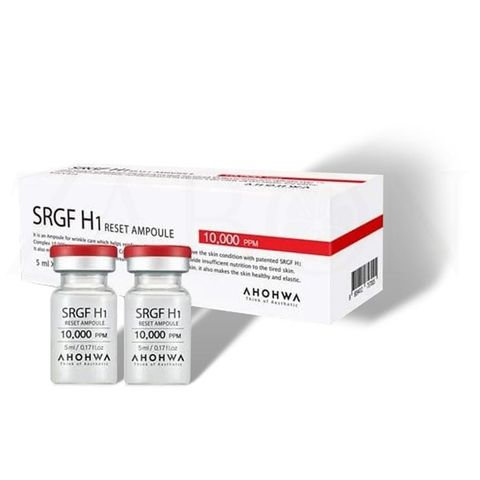 Tế bào gốc tái tạo - phục hồi đa tầng Ahohwa SRGF H1 Reset Ampoule (Hộp 8 lọ x 5 ml)
