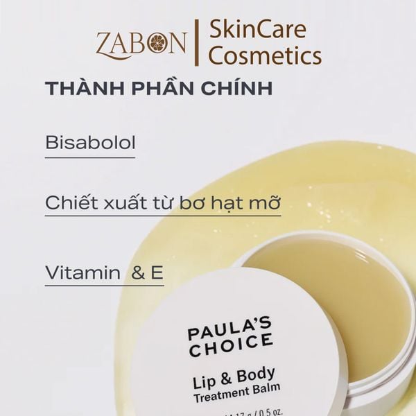 Sáp Paula's Choice Lip & Body Treatment Balm dưỡng ẩm dành cho môi và phần da khô trên cơ thể 14.17g