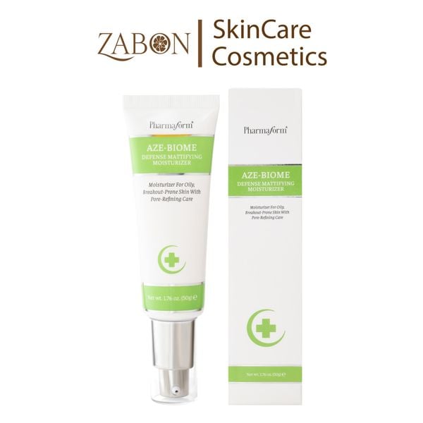Kem dưỡng Pharmaform Aze-Biome Defense Mattifying Moisturizer dành cho da dầu mụn, hỗ trợ kiểm soát dầu 50g