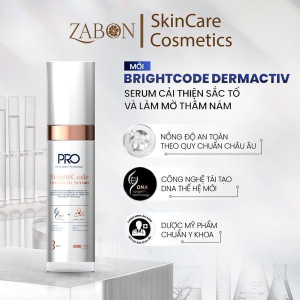 Serum MD CARE BrightCode Dermactiv cải thiện sắc và làm mờ thâm nám 30ml