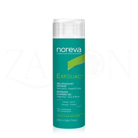 Gel rửa mặt Noreva Exfoliac Intensive Foaming hỗ trợ làm sâu dịu nhẹ cho da dầu mụn 200ml