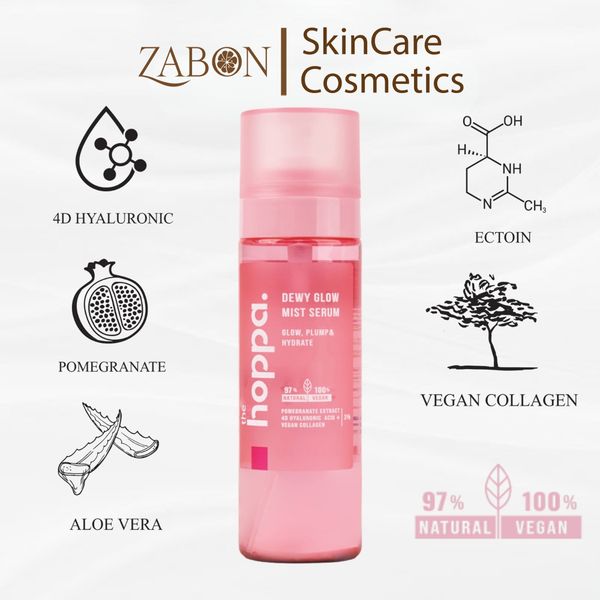 Tinh chất The Hoppa Dewy Glow Mist Serum dạng xịt giúp da căng bóng 100ml