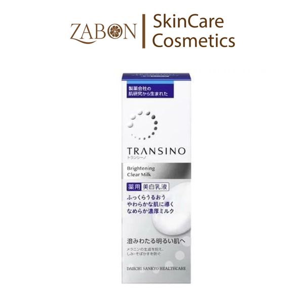 Sữa dưỡng TRANSINO Brightening Clear Milk dưỡng sáng da, giúp giảm lộ lỗ chân lông và dưỡng da ẩm mượt 100ml