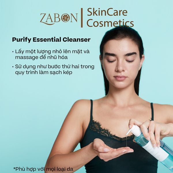Gel rửa mặt Sensilis Purify Essential Cleanser kiểm soát nhờn cho da dầu mụn 400ml
