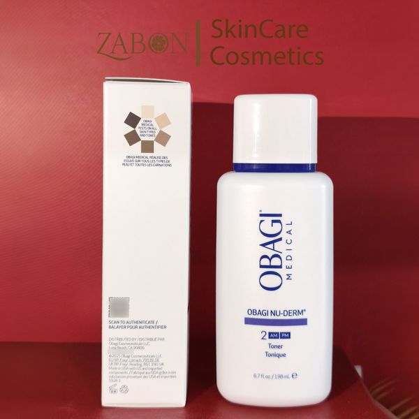 Nước hoa hồng không cồn cân bằng PH chiết xuất cây phỉ & lô hội Obagi Nu-Derm #2 198ml