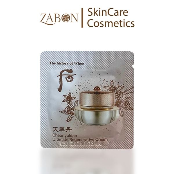 Combo 20 Sample Kem Dưỡng Whoo Tái Sinh Chống Lão Hóa Ultimate Regenerating Cream 1ml