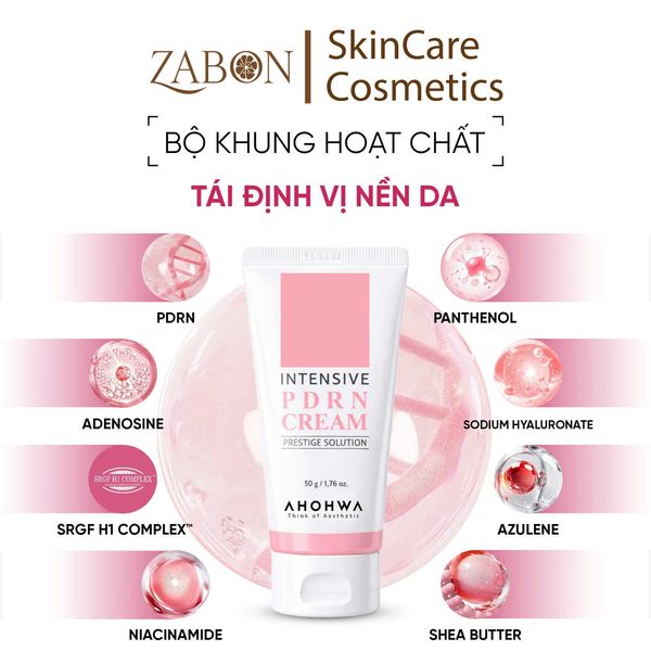 Kem dưỡng Ahohwa Intensive PDRN Cream phục hồi và tái thiết làn da 50g