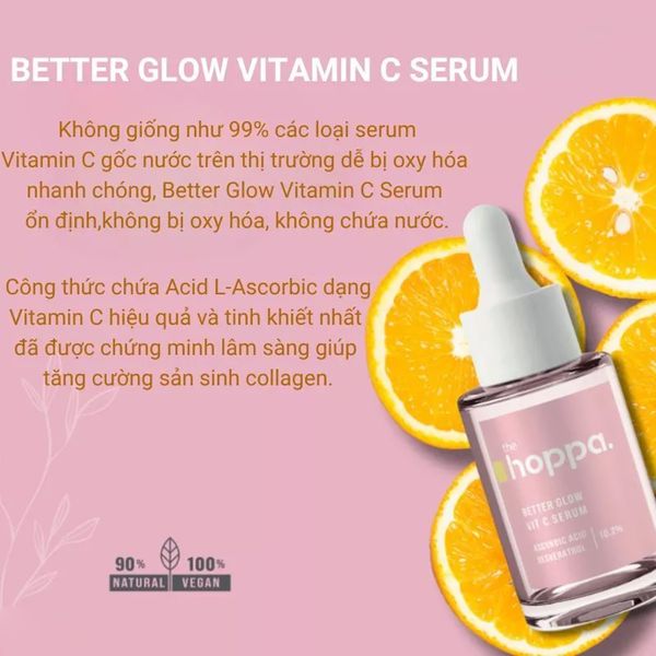 Tinh chất The Hoppa Better Glow Vit C Serum dưỡng sáng da 30ml