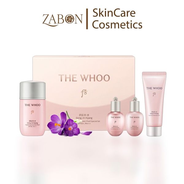 Bộ Kem Chống Nắng Whoo Gongjinhyang Hydrating Suncreen Fluid Special Set