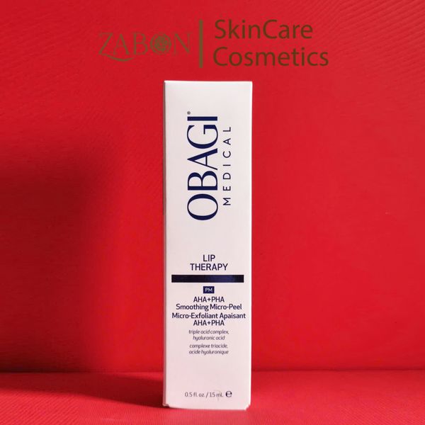 Tẩy tế bào chết môi Obagi Lip Therapy AHA + PHA Smoothing Micro-Peel giảm khô môi, làm môi mềm mịn 15ml
