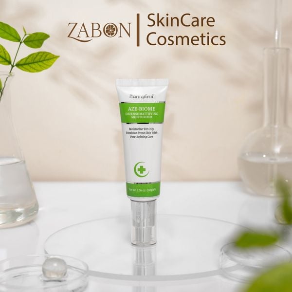 Kem dưỡng Pharmaform Aze-Biome Defense Mattifying Moisturizer dành cho da dầu mụn, hỗ trợ kiểm soát dầu 50g