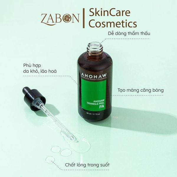 Dung dịch peel da mặt AHOHWA Triangle PA loại bỏ tế bào chết, giảm mụn, khít lỗ chân lông, dưỡng sáng da 50ml