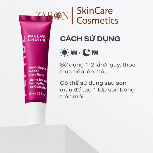 Son Paula's Choice Pro-Collagen Peptide Gloss Balm Deep Plum dưỡng môi căng mọng và giảm nếp nhăn có màu 15ml