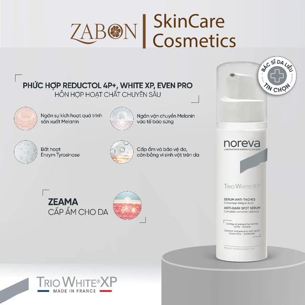 Serum Noreva Trio White XP Anti - Dark Spot dưỡng trắng da và làm mờ vết thâm nám 30ml