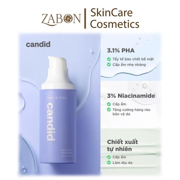 Bộ đôi hỗ trợ cải thiện da toàn diện Candid Retinol 1.0% 30ml & Hoạt chất AHA 100ml