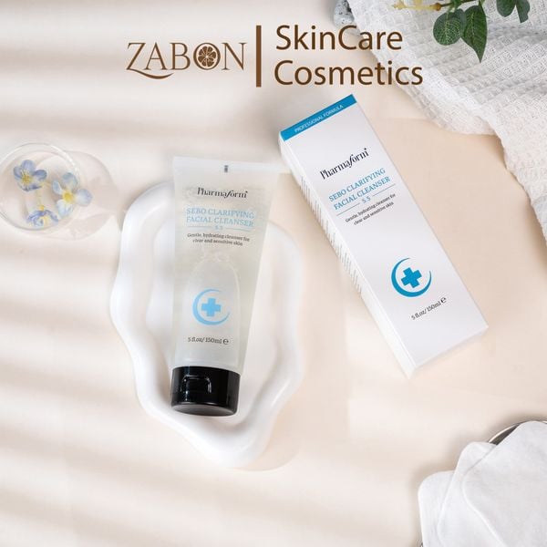 Sữa rửa mặt Pharmaform Sebo Clarifying Facial Cleanser làm sạch dịu nhẹ 150ml