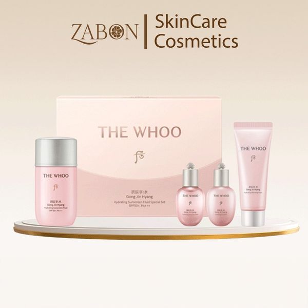 Bộ Kem Chống Nắng Whoo Gongjinhyang Hydrating Suncreen Fluid Special Set