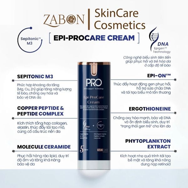 Kem dưỡng MD CARE Epi - ProCare Cream dưỡng ẩm phục hồi và cải thiện nếp nhăn 30ml