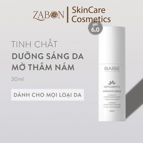 Bộ Đôi Lotion Và Tinh Chất Dưỡng Sáng Mờ Thâm Nám BABE DEPIGMENT+ Lotion Glow 150ml & Intensive Serum 30ml
