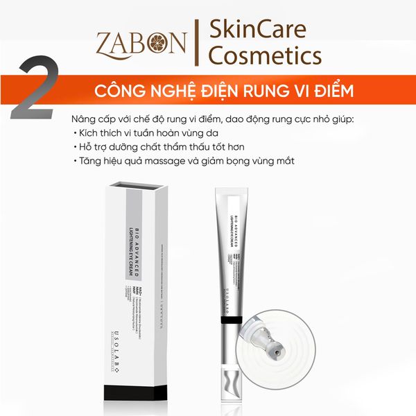 Kem mắt USOLAB Bio Advanced Lightening Eye Cream giúp cải thiện nếp nhăn và giảm thâm quầng mắt 25ml