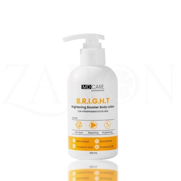 Sữa dưỡng thể sáng da mờ thâm MD care Brightening Booster Body Lotion 200ml