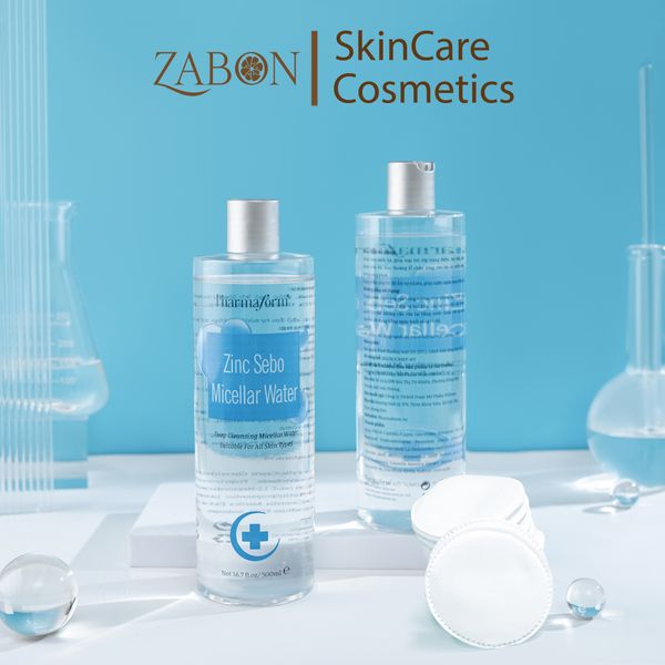 Nước tẩy trang Pharmaform Zinc Sebo Micellar Water dịu nhẹ, chuyên biệt cho da dầu & da mụn 500ml