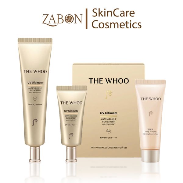 Bộ Kem chống nắng cải thiện nếp nhăn The Whoo UV Ultimate Anti-Wrinkle SunscreenSet (75ml+25ml+40ml)