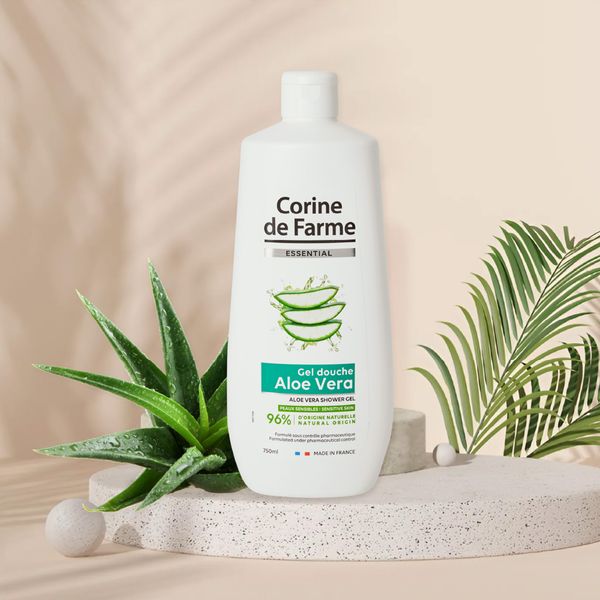 Gel tắm Corine de Farme Essential Aloe Vera Shower Gel 750ml