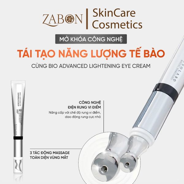 Kem mắt USOLAB Bio Advanced Lightening Eye Cream giúp cải thiện nếp nhăn và giảm thâm quầng mắt 25ml