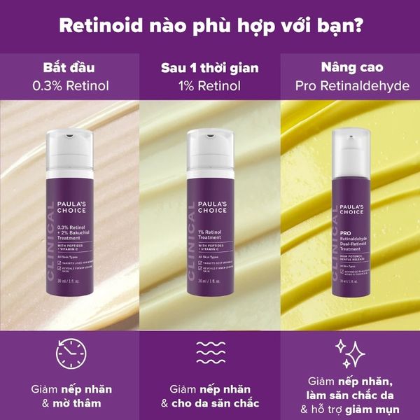 Tinh chất Paula's Choice Clinical 1% Retinol Treatment làm mờ nám và nếp nhăn  30ml