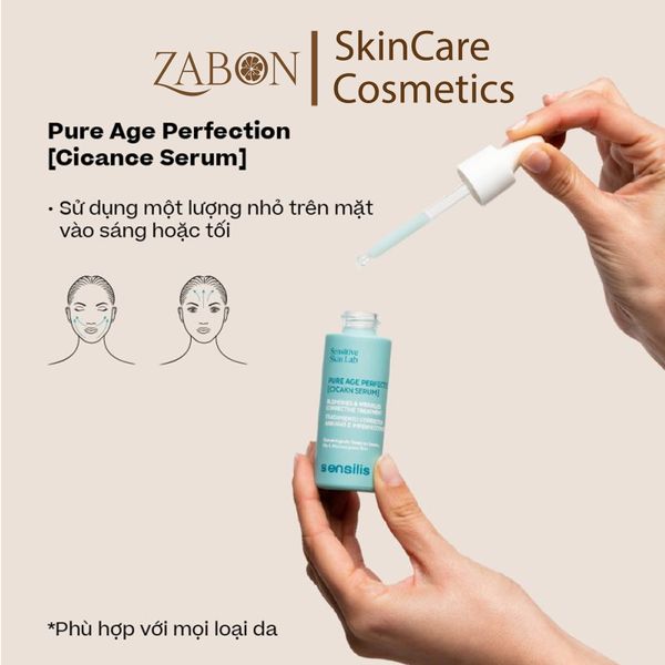 Tinh chất Sensilis Pure Age Perfection [Cicakn Serum] cải thiện nếp nhăn và khuyết điểm 30ml