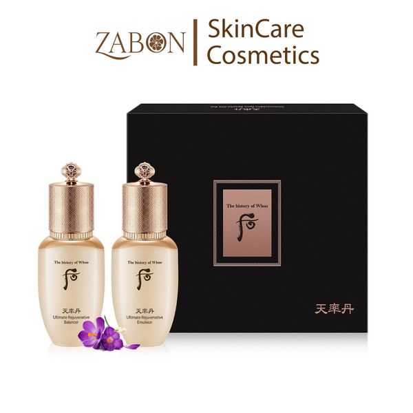 Cặp hoa hồng sữa dưỡng tái sinh Whoo Cheonyuldan Ultimate Regenerative Gift Set Mini
