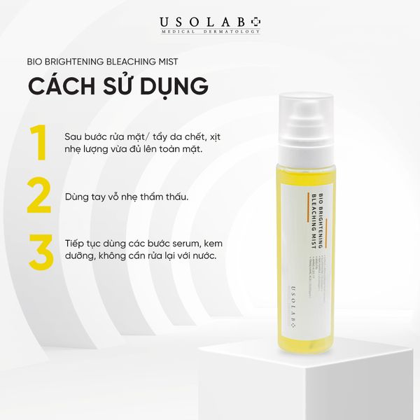 Xịt khoáng Usolab Bio Brightening Bleaching Mist sáng da, mờ nám Bio Brightening Bleaching Mist 150ml