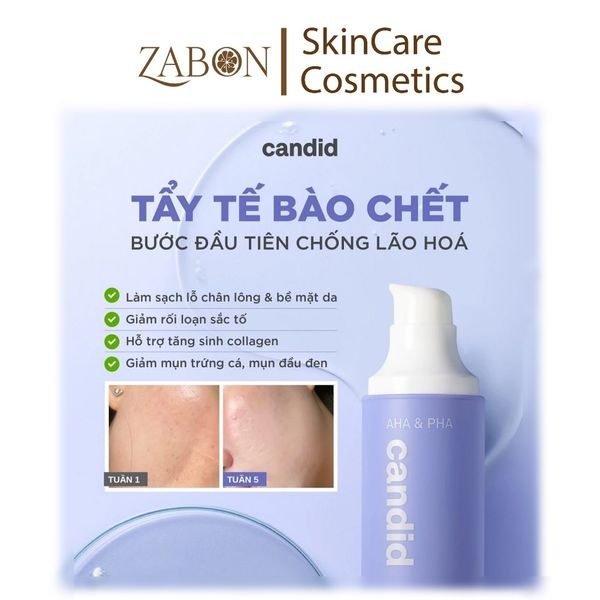 Bộ đôi hỗ trợ cải thiện da toàn diện Candid Retinol 1.0% 30ml & Hoạt chất AHA 100ml