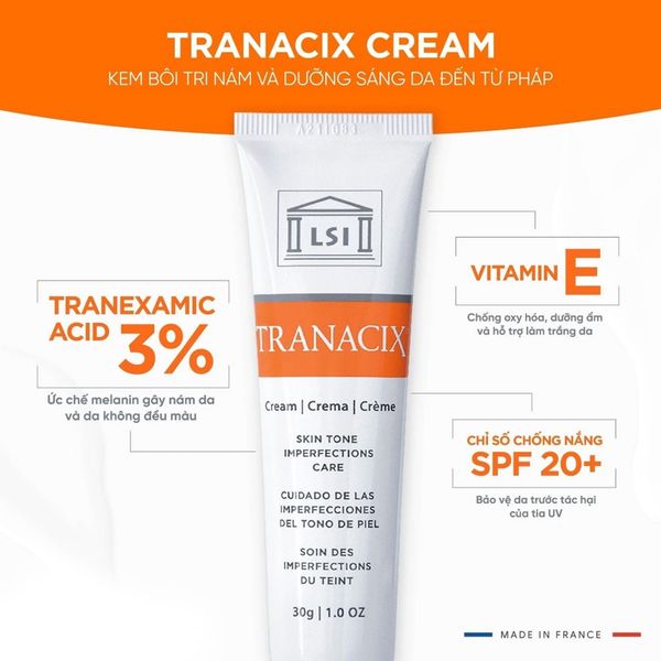 Kem dưỡng Tranacix Cream Skin Tone Imperfections Care mờ thâm nám 30g
