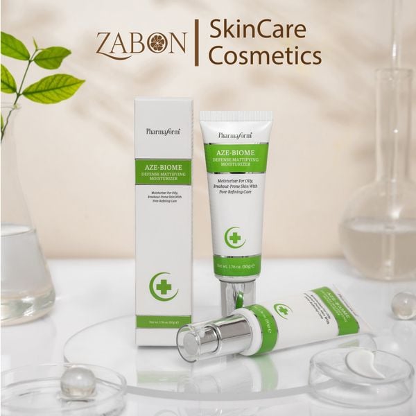 Kem dưỡng Pharmaform Aze-Biome Defense Mattifying Moisturizer dành cho da dầu mụn, hỗ trợ kiểm soát dầu 50g