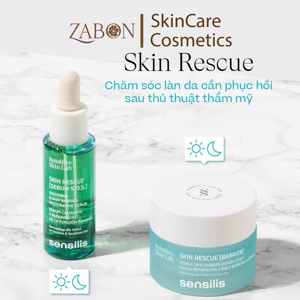 Kem dưỡng Sensilis Skin Rescue [Barrier] làm dịu, phục hồi hàng rào bảo vệ da 50ml