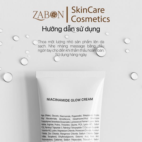 Kem dưỡng TRANSPARENT LAB NIACINAMIDE GLOW CREAM dưỡng sáng da 50ml