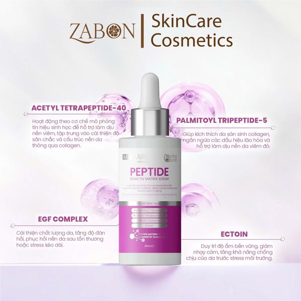 Serum MD CARE Peptide Bioactiv Matrix phục hồi đa tầng và giảm đỏ 30ml