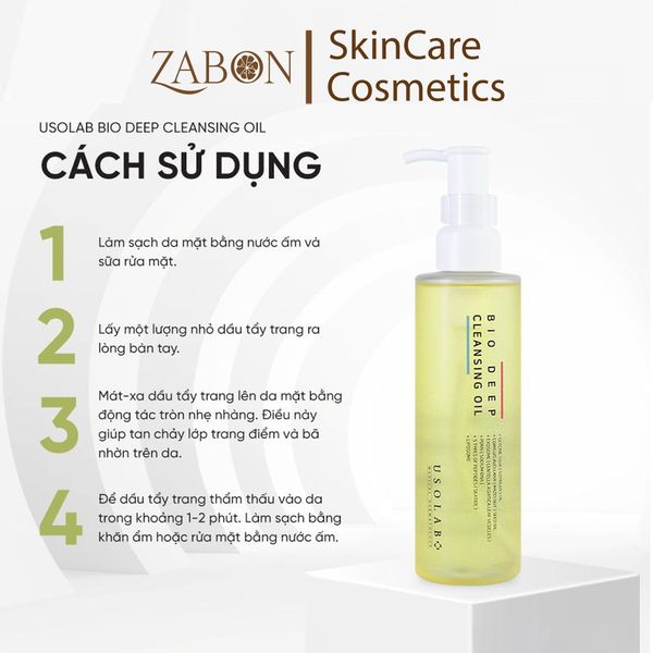 Dầu tẩy trang Usolab BIO DEEP CLEANSING OIL giúp làm sạch sâu và giữ ẩm cho mọi loại da 200ml