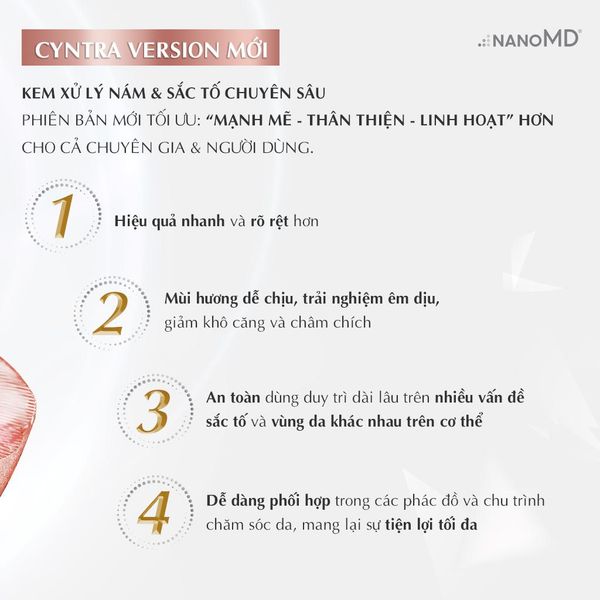 Tinh chất NanoMD Cyntra Advanced Pigment Corrector dưỡng ẩm và làm sáng da, hỗ trợ làm mờ vết nám trên da 20ml
